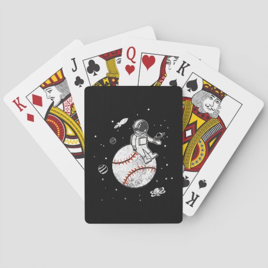 Mijn spel is uit deze wereld! Baseball Spaceman Pokerkaarten (Achterkant)