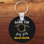 Mijn Spel Solar Eclipse 2024 Gaming Gamer Mannen B Sleutelhanger (Voorkant)