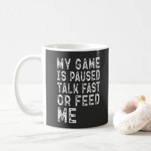 Mijn spel staat gepauzeerd praat snel of geef me g koffiemok