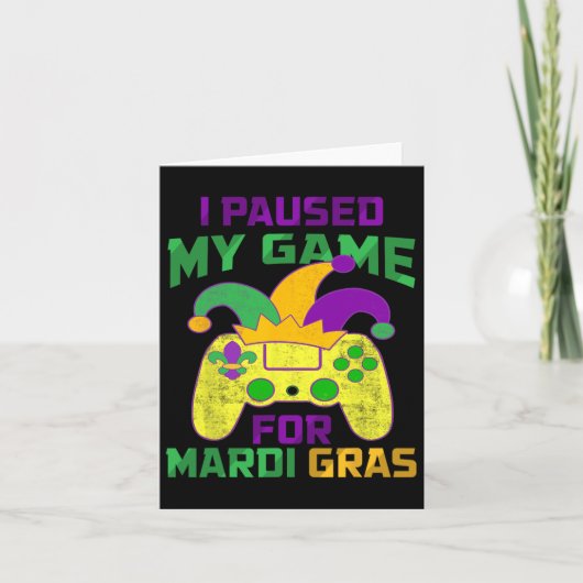 Mijn spel voor Mardi Gras controller videospel gep Kaart (Voorkant)