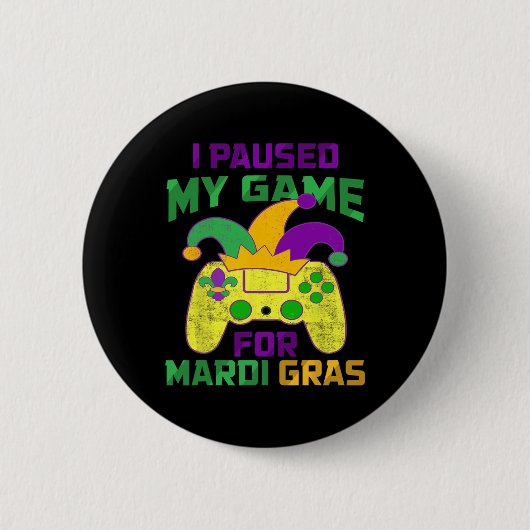 Mijn spel voor Mardi Gras controller videospel gep Ronde Button 5,7 Cm (Voorkant)