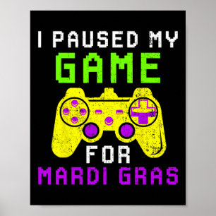 Mijn spel voor Mardi Gras Video Game Control gepau Poster