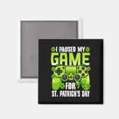 Mijn spel voor St Patricks Day Video Game Iris gep Magneet (Voorkant / Achterkant)