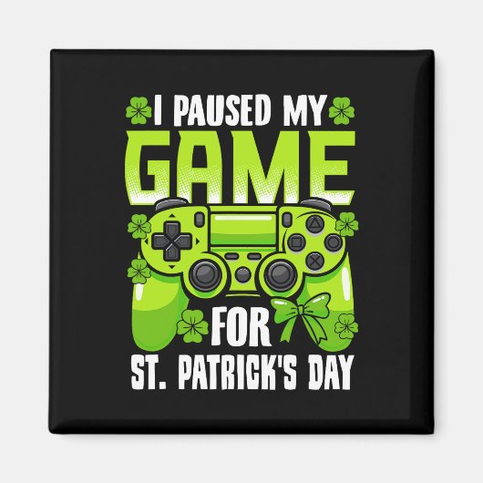 Mijn spel voor St Patricks Day Video Game Iris gep Magneet (Voorkant)