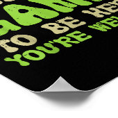 Mijn spel werd hier gepauzeerd grappige videokamer poster (Hoek)