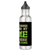 Mijn spel werd hier gepauzeerd grappige videokamer waterfles  (Rechts)