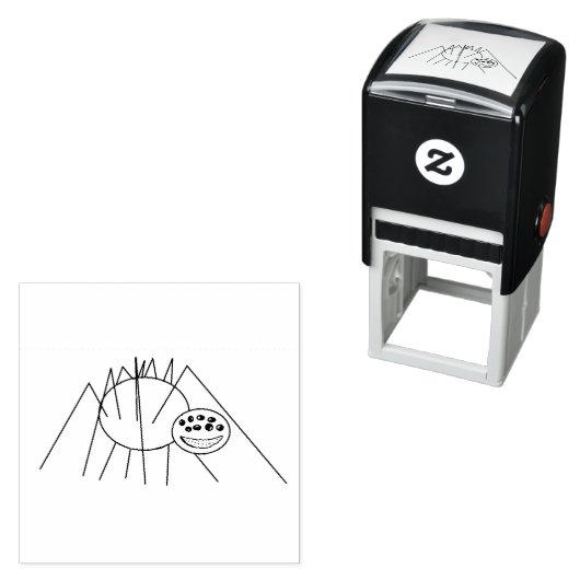 Mijn Spider Line Cartoon Zelfinktende Stempel (In situ)