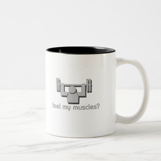 Mijn spieren voelen tweekleurige koffiemok (Rechts)