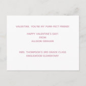 Mijn Spinnende vriend. Cute Cat Classroom Valentij Briefkaart (Achterkant)