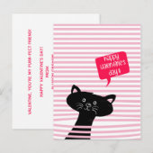 Mijn Spinnende vriend. Cute Cat Classroom Valentij Briefkaart (Voorkant / Achterkant)