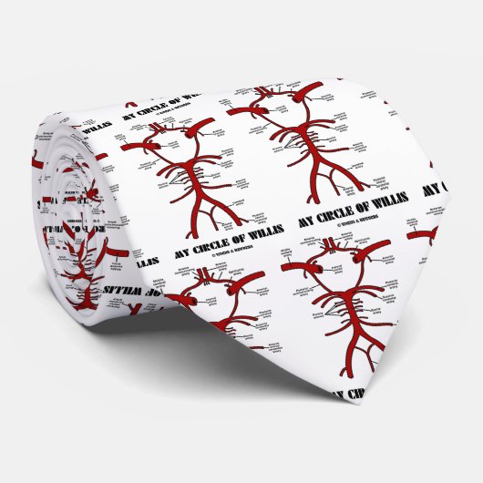 Mijn spiraal van Willis (Arteria anatomical Humor) Stropdas (Opgerold)