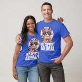 MIJN SPIRIT ANIMAL Funny Raccoon Meme Eating Junk T-shirt (Unisex)