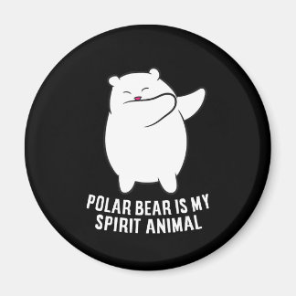 Mijn Spirit Animal Polar Beer Cute Polar Beer Magneet