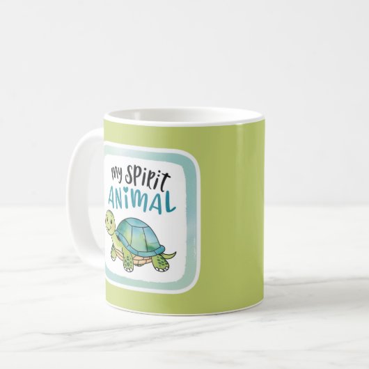 Mijn Spirit Animal Turtle Mok (Voorkant links)