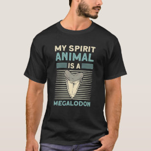 Mijn Spirit is de Megalodon Fossil Tooth Hun T-shirt