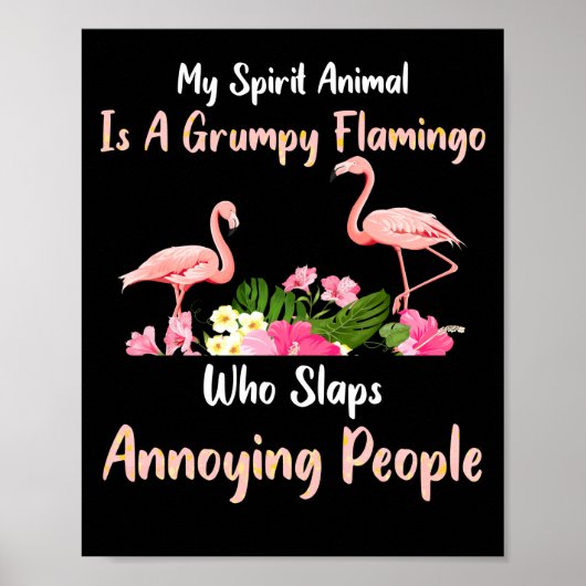 Mijn Spirit is een bruine Flamingo die rondloopt. Poster (Voorkant)