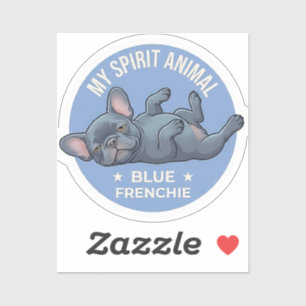 Mijn spirituele dier blauwe Franse sticker