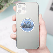 Mijn spirituele dier blauwe Franse sticker (Telefoon)