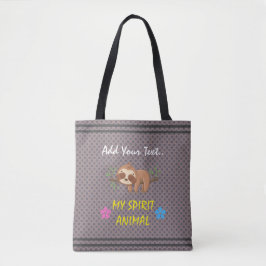 Mijn spirituele dier | Cute slapende luiaard Tote Bag