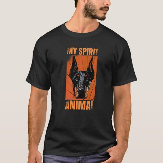 Mijn spirituele dier Dobermann T-shirt (Voorkant)