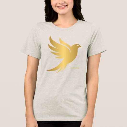 Mijn spirituele dier - Duif Tri-Blend Shirt (Voorkant)