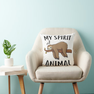 Mijn spirituele dier grappige luiaard cadeau kussen