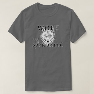 Mijn spirituele dier is de wolf Kracht & vrijhei T-shirt