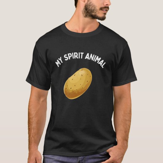 Mijn spirituele dier is een aardappel shirt grappi (Voorkant)