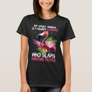 Mijn spirituele dier is een brute flamingo die een t-shirt