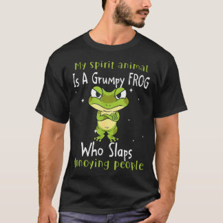 Mijn spirituele dier is een chagrijnige kikker die t-shirt