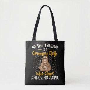 Mijn spirituele dier is een chagrijnige luiaardend tote bag