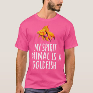 Mijn spirituele dier is een goudvis 	 Grappige gou T-shirt