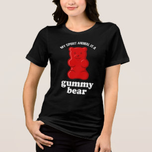 Mijn spirituele dier is een gummybeer - grappig Tri-Blend shirt