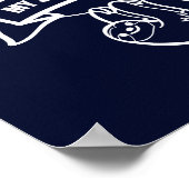 Mijn spirituele dier is een slokje. / Faultier. Lu Poster (Hoek)