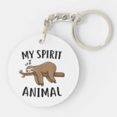 Mijn spirituele dier leuke luiaard cadeau sleutelhanger (Achterkant)