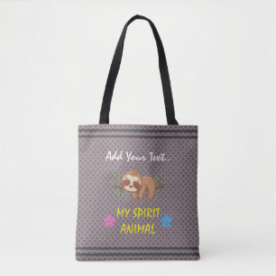 Mijn spirituele dier   Schattige slapende luiaard Tote Bag