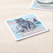 Mijn Spirituele Guardian Cat Kartonnen Onderzetters (Schuin)