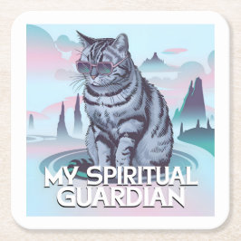 Mijn Spirituele Guardian Cat Kartonnen Onderzetters