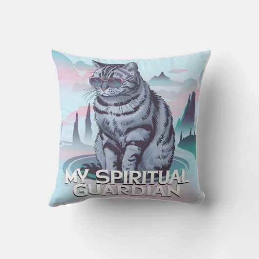 Mijn Spirituele Guardian Cat Kussen (Achterkant)