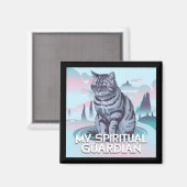 Mijn Spirituele Guardian Cat Magneet (Voorkant / Achterkant)