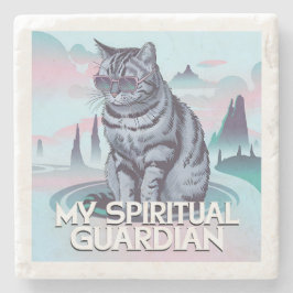 Mijn Spirituele Guardian Cat Stenen Onderzetter