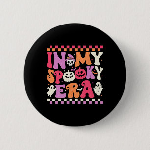Mijn Spookachtig Tijdperk Halloween Geest Groovy H Ronde Button 5,7 Cm