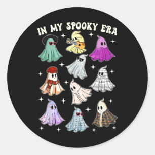 Mijn Spooky Era Groovy Ghost Halloween Funny Ronde Sticker