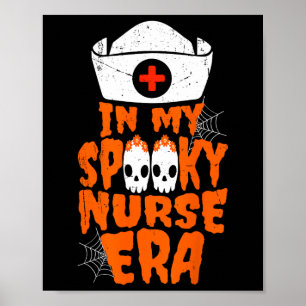 Mijn Spooky Nurse Era Funny Halloween Witchy Spook Poster