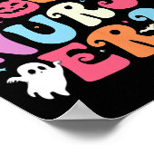 Mijn Spooky Nurse Era Halloween Groovy Nursing Hal Poster (Hoek)