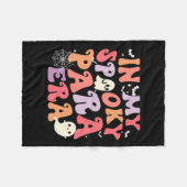 Mijn Spooky Para Era Halloween Retro Groovy Ghost  Fleece Deken (Voorkant (Horizontaal))
