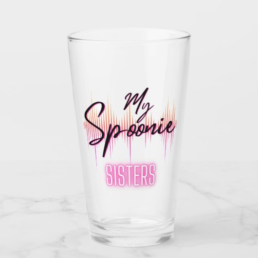 Mijn Spoonie Sisters Glass Cup Glas (Voorkant)
