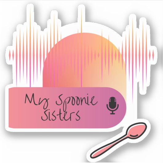 Mijn Spoonie Zuster Vinyl Sticker (Voorkant)