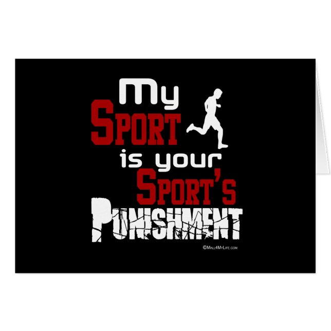 Mijn sport is de straf van je sport - man (Voorkant Horizontaal)