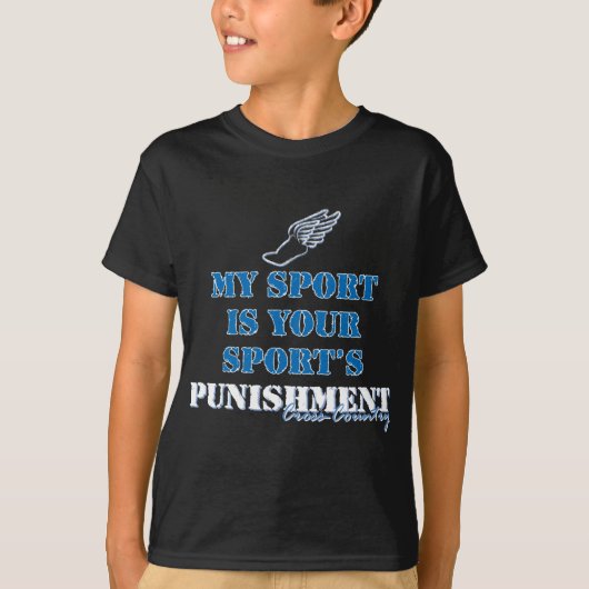 Mijn sport is je sportstraf - Land overschrijden T-shirt (Voorkant)